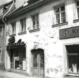 Oederan, Kleine Kirchgasse 3. Wohnhaus mit Ladeneinbau. Straßenansicht
