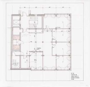 Engelhardt Hof, Berlin: Neubau Bauteil G (Wohnbau): Grundriss 3.Obergeschoss 1:50