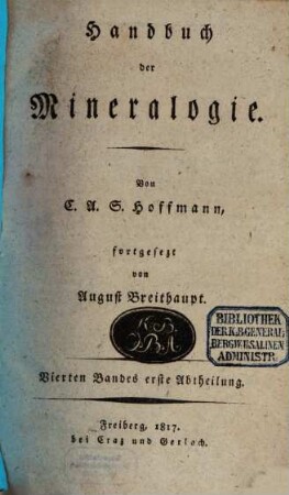 Handbuch der Mineralogie, 4,1