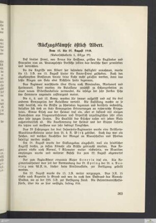 Rückzugskämpfe östlich Albert