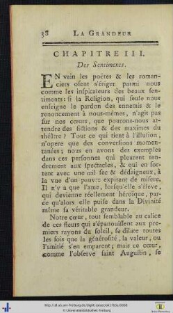 Chap. III. Des Sentiments.
