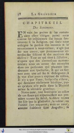 Chap. III. Des Sentiments.