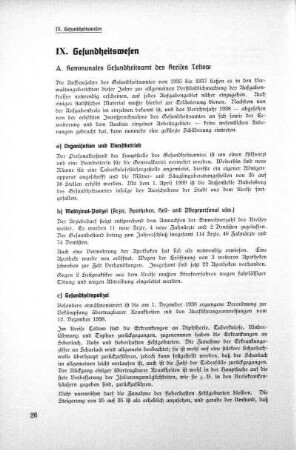 IX. Gesundheitswesen