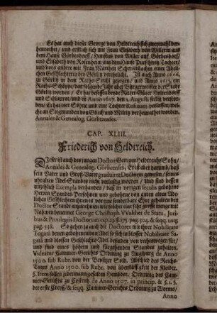 Cap. XLIII. Friederich von Heldtreich
