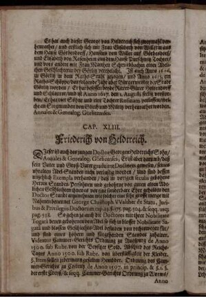Cap. XLIII. Friederich von Heldtreich