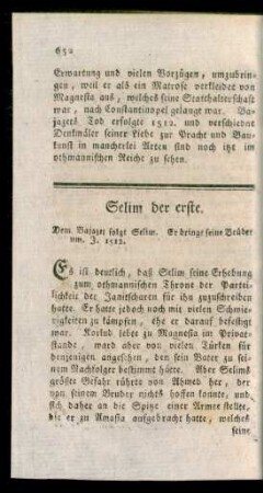 Selim der erste