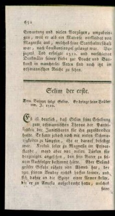 Selim der erste