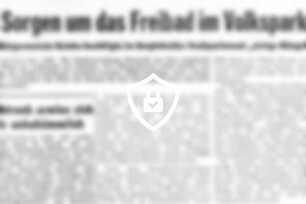 Sorgen um das Freibad im Volkspark