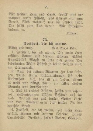 75. Freiheit, die ich meine