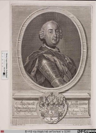 Bildnis August Wilhelm, Herzog von Braunschweig-Lüneburg-Bevern