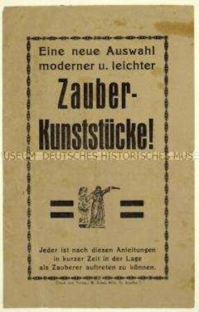 Flugschrift mit Zauberkunststücken