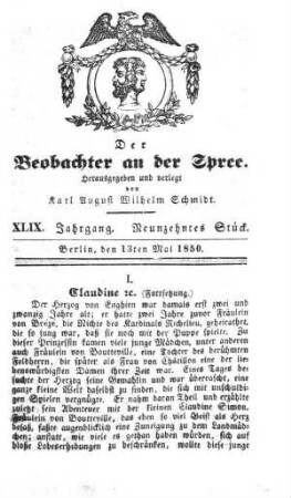 19. Stueck, 13. Mai 1850