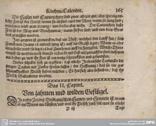 Das II. Capitel. Von zahmen und wilden Geflügel.