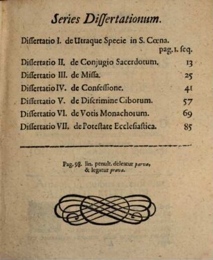 Altera pars Augustanae confessionis de abusibus mutatis, VII. dissertationibus publ. proposita