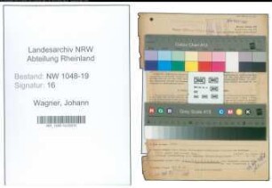 Entnazifizierung Johann Wagner , geb. 29.02.1896 (Expedient)