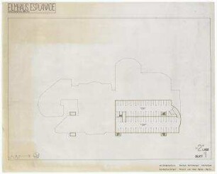 Wettbewerb Filmhaus Esplanade (nicht realisiert), 1. Rang – Grundriss 2. UG. Berlin-Tiergarten, Potsdamer Platz 2