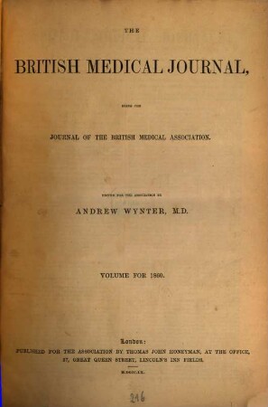 British medical journal : BMJ, 1860