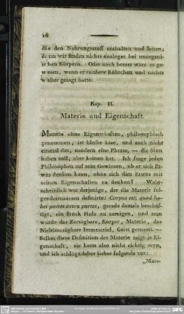 Kap. II. Materie und Eigenschaft