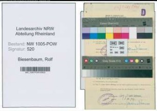 Entnazifizierung Rolf Biesenbaum , geb. 27.07.1915 ()