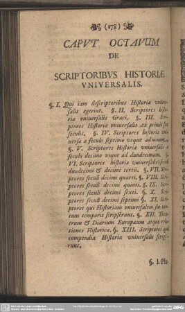 Caput Octavum De Scriptoribus Historiae Universalis