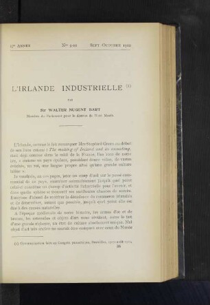 L'Irlande Industrielle.