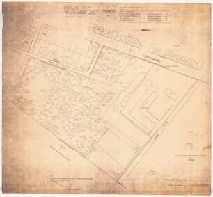 Pädagogische Hochschule, Duisburg Grünflächen: Lageplan Vermessungskarte mit Baumbestand 1:500