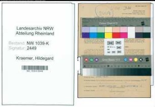 Entnazifizierung Hildegard Kraemer , geb. 13.04.1919 (Schwesternschuelerin)