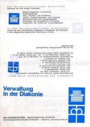 Werbe- und Informationsblatt des Diakonischen Werkes der DDR