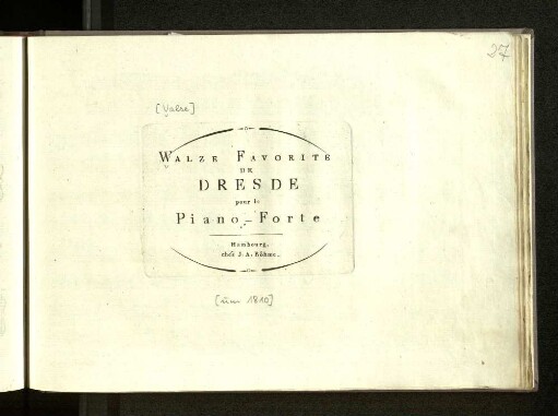 Walze favorite de Dresde : pour le pianoforte