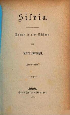Silvia : Roman in vier Büchern, 2
