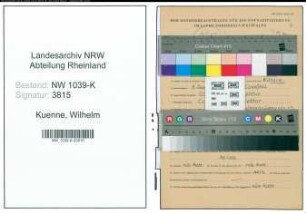 Entnazifizierung Wilhelm Kuenne , geb. 08.12.1908 (Kaufmann)