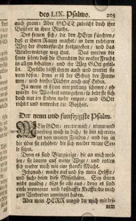 203-212, Der LIX. - LXII. Psalm