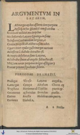 Argumentum in Lazarum