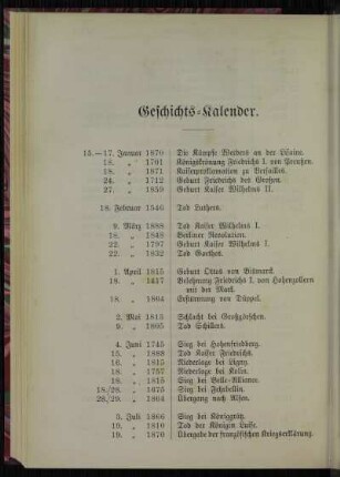 Geschichts-Kalender