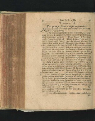 Titulus IX. Per quas personas cuique acquiritur.
