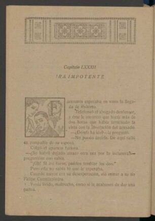 Capítulo LXXXII - Ira impotente