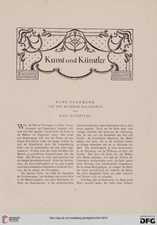 Hans Purrmann: und der moderne Kolorismus