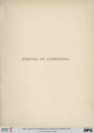 Addenda et corrigenda