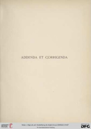 Addenda et corrigenda