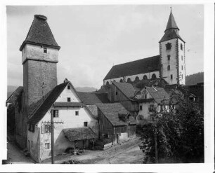 Gernsbach Liebfrauenkirche mit Storchenturm Ansicht von Nordosten