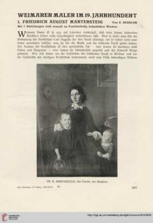 6: Weimarer Maler im 19. Jahrhundert, 1 : Friedrich August Martersteig