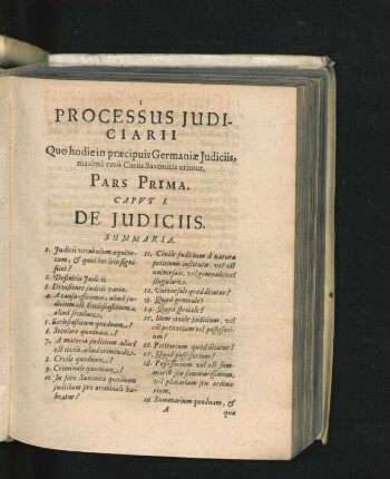 Caput I. De Iudiciis.