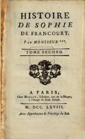 Histoire De Sophie De Francourt, 2
