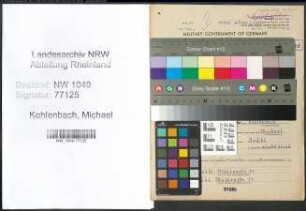 Entnazifizierung Michael Kohlenbach , geb. 16.01.1906 (Elektriker)