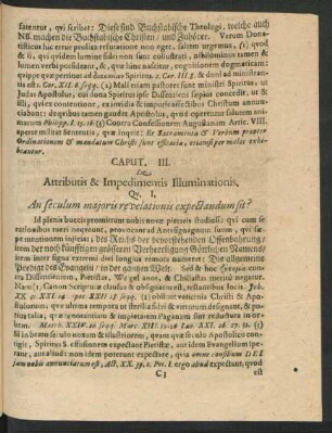 Caput III. De Attributis & Impedimentis Illuminationis.