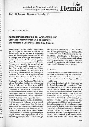 Nr. 9 - 88. Jahrgang - Neumünster, September 1981