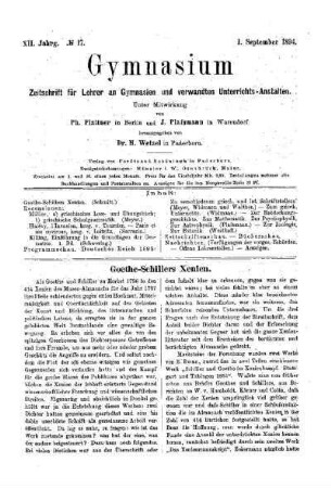Goethe-Schillers Xenien