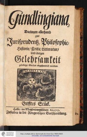 Gundlingiana Eilfftes Stück