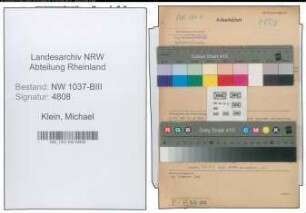 Entnazifizierung Michael Klein , geb. 05.03.1894 (Angestellter)