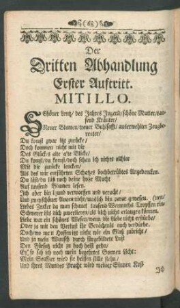 Der Dritten Abhandlung Erster - Neunter Auftritt.